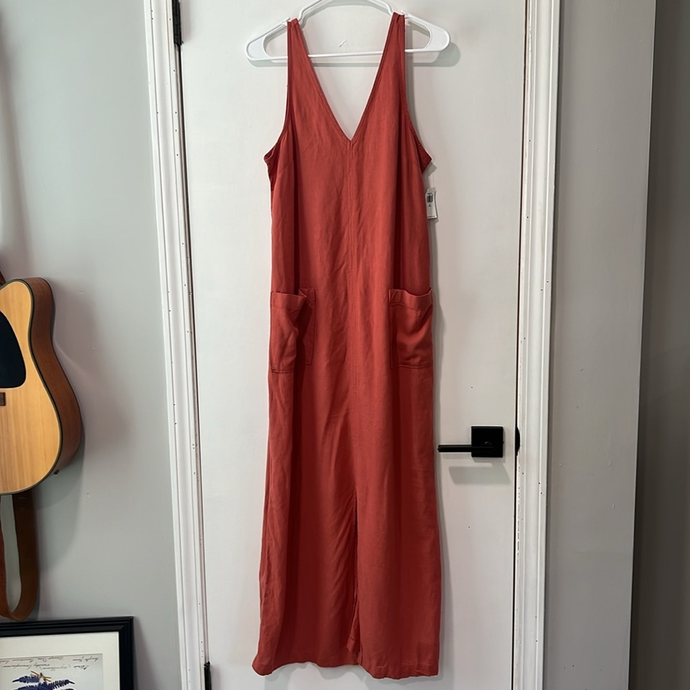 Old Navy Rust Red Maxi Dress with Pockets